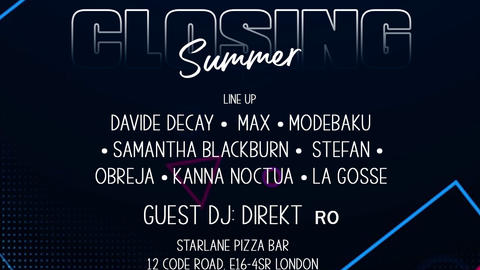 YECAD MUSIC & Bread&Butter Recordings presents: 'Summer Closing' with Direkt at STARLANE