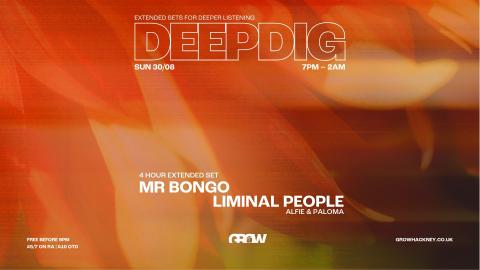 DeepDig Bank Holiday Special: Mr Bongo (4 Hour Set) + Liminal People