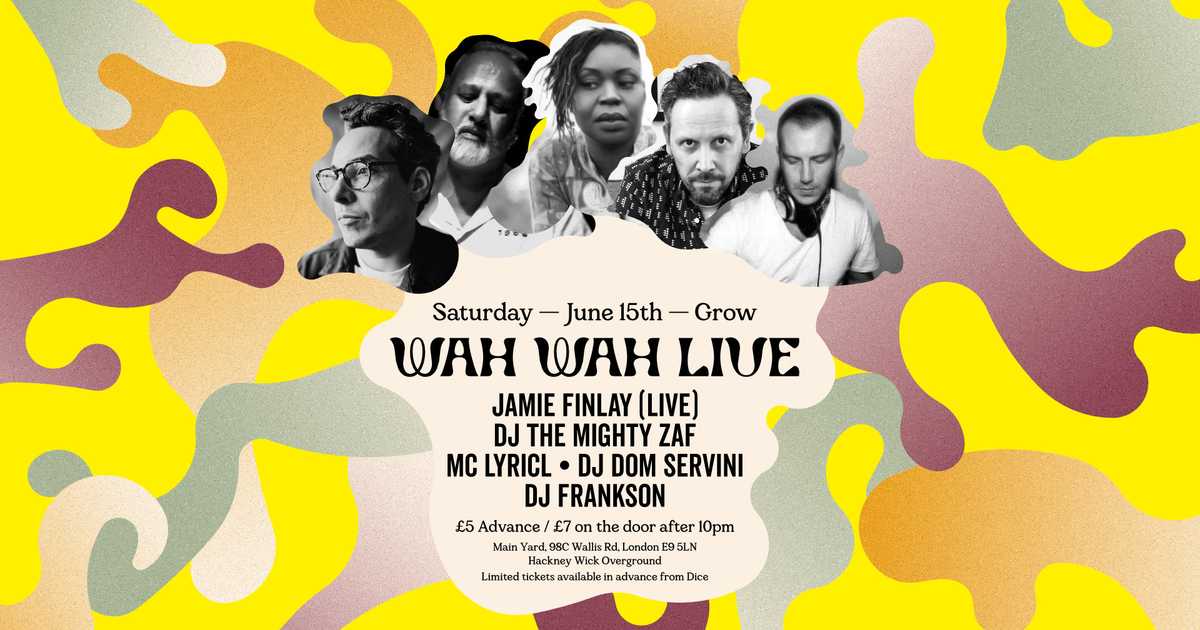 WAH WAH LIVE // Jamie Finlay // JAZZ // RNB // SOUL // HOUSE at Grow ...