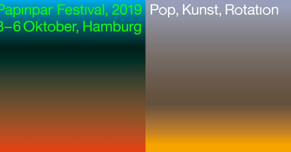 Papiripar - Festival für Pop, Kunst, Rotation at Westwerk., Hamburg