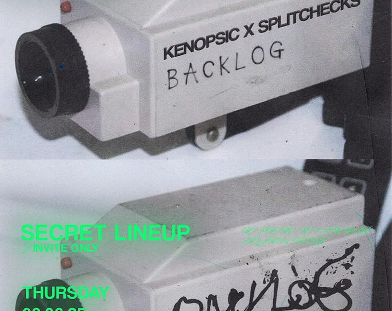 Kenopsic X SplitChecks presents: BACKLOG flyer