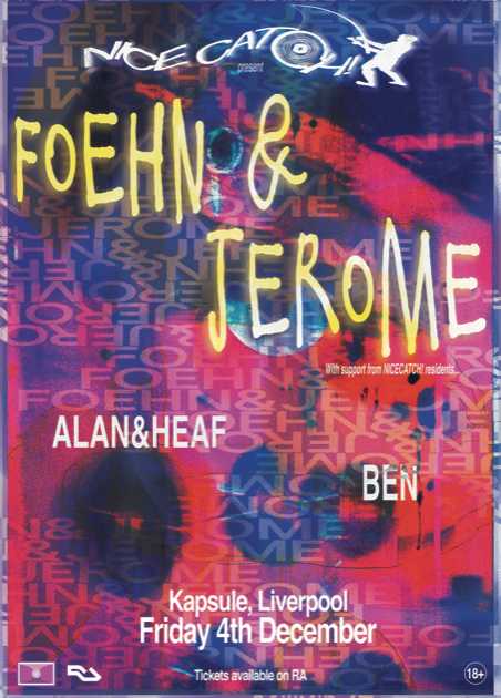NICECATCH! PRESENTS Foehn & Jerome bei Kapsule, Liverpool · Tickets