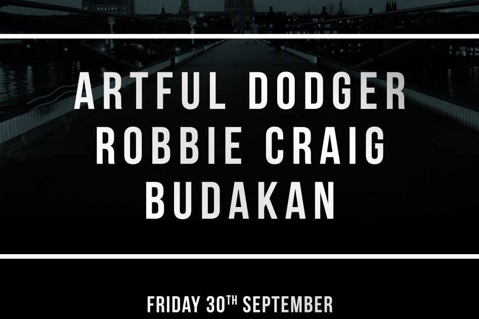 [CANCELLED] Garage Legends: Artful Dodger, Robbie Craig & Shorebitch ...