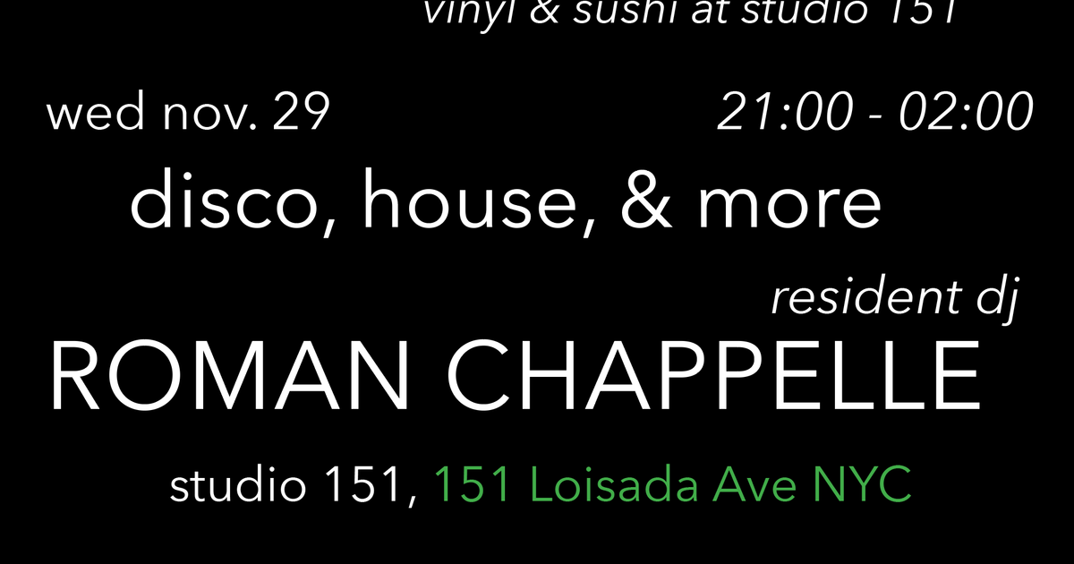 private affair: vinyl & sushi bei Studio 151, New York City