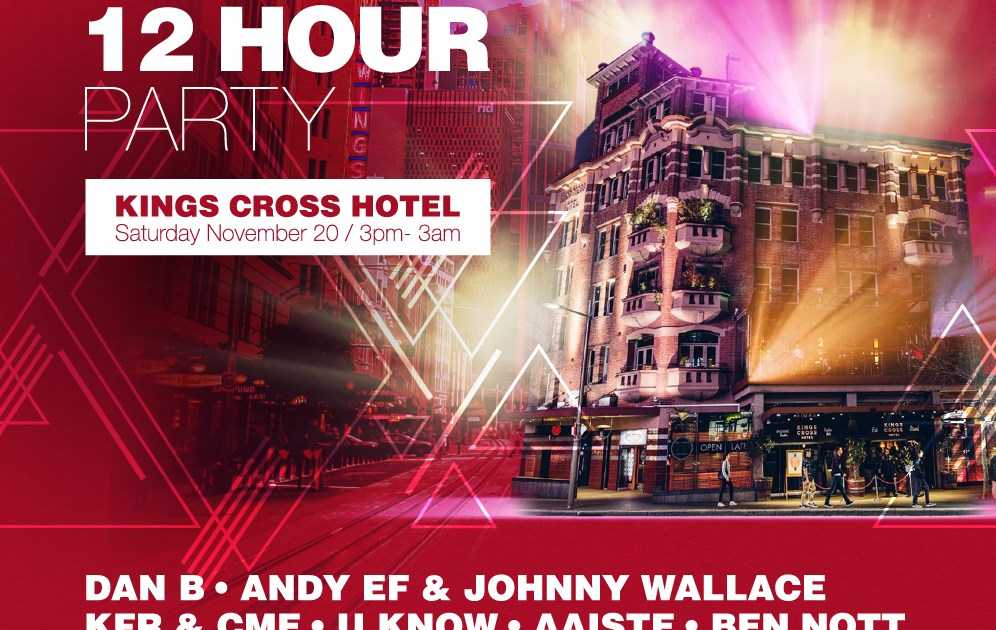 Blueprint Saturdays 12hr Party Kings Cross Hotel at Kings