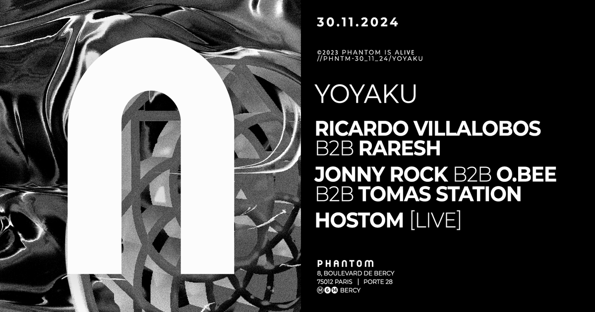 Phantom: YOYAKU PRESENTS Ricardo Villalobos B2B Raresh at Phantom ...