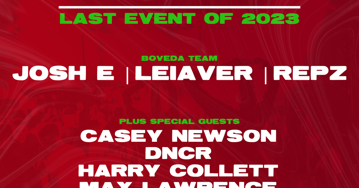 Boveda Last Event of 2023 at Vault Shenfield, London · Tickets