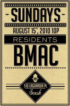 Le Souk Sundays feat B.M.A.C bei Le Souk Harem, New York