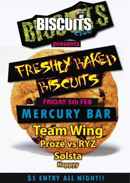 Biscuits Crew presents: Freshly Baked Biscuits at Mercury Bar, Canberra