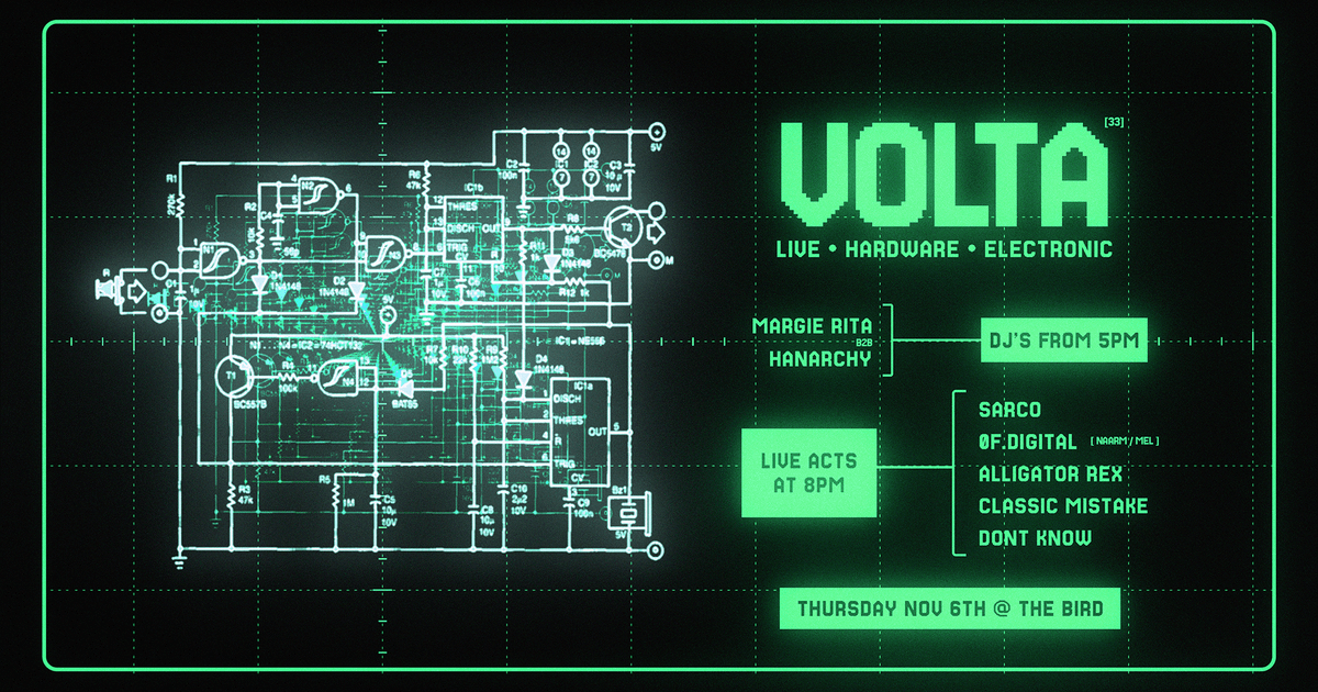 VOLTA №33 [live electronics] at The Bird, Perth