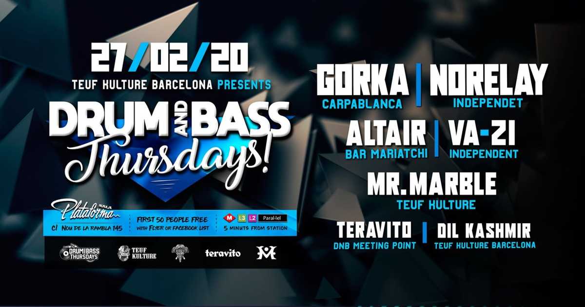 Drum&bass Thursdays at Sala Plataforma, Barcelona