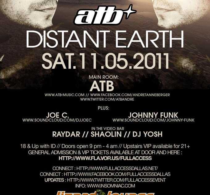 Atb Distant Earth Tour at Lizard Lounge, Dallas/Fort Worth