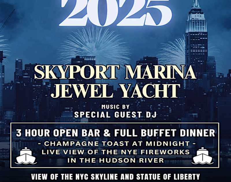 NEW YEARS EVE FIREWORKS, FOOD & OPENBAR CRUISE 2025 at Skyport Marina