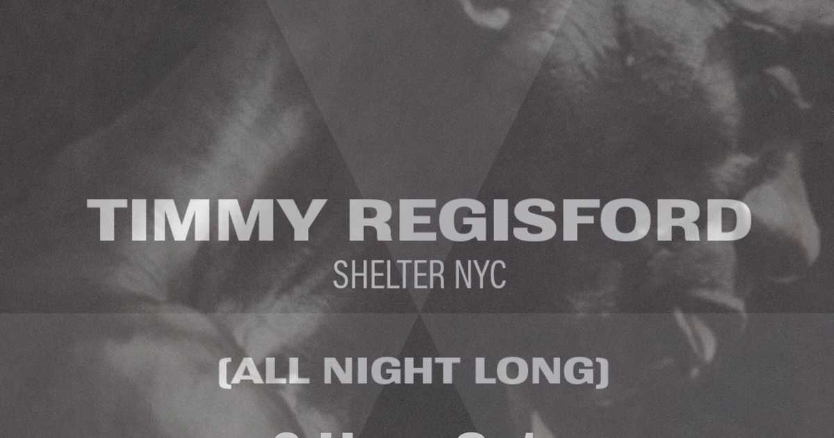 WIP Music presents. Timmy Regisford (Shelter NYC) 6 Hour Dj Set at