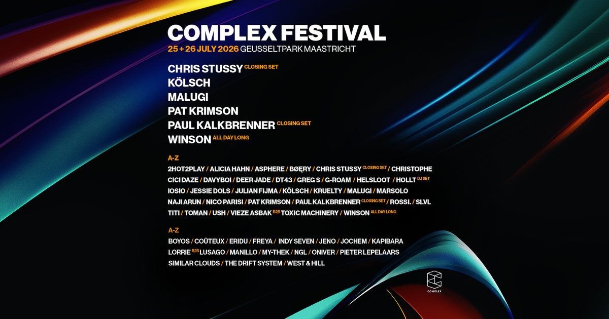 Complex Festival 2026 with Paul Kalkbrenner, Kölsch, Chris Stussy ...