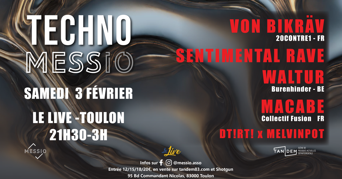 Techno Mess 2: Von Bikrav + Sentimental Rave + Waltur + em TBA - Le ...