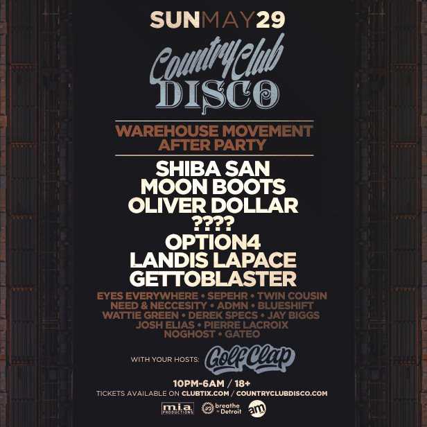 Country Club Disco Warehouse Movement After Party at TBA, Detroit