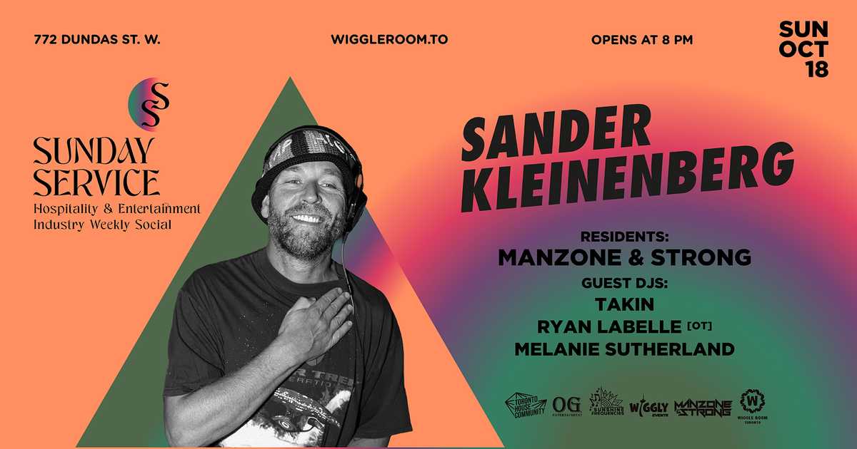 Sunday SerVice: Sander Kleinenberg [NL] at Wiggle Room, Toronto · Tickets