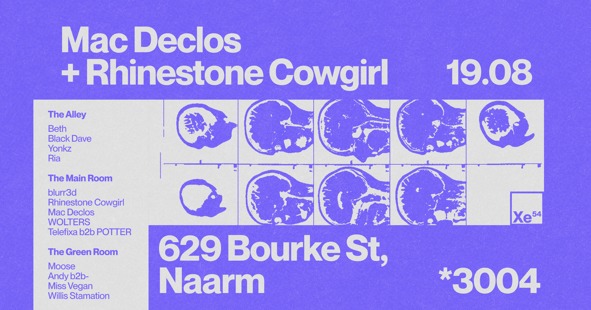 Xe54 Mac Declos + Rhinestone Cowgirl at Bourke Street Courtyard, Melbourne