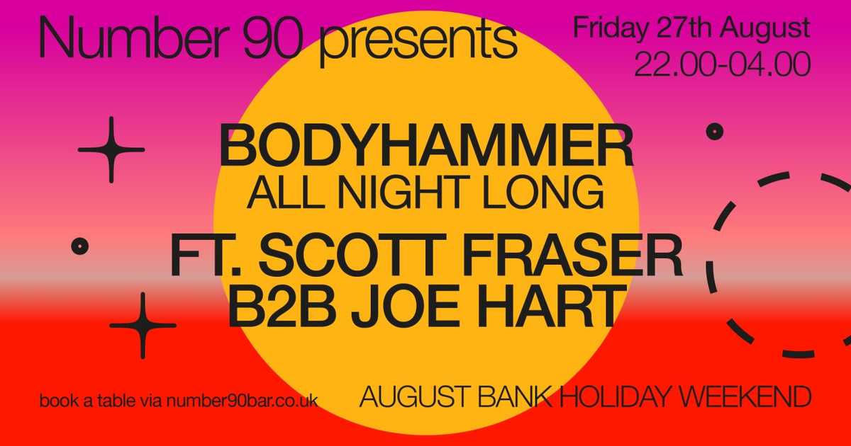 Number 90 Presents Body Hammer All Night Long at Number 90 Bar, London