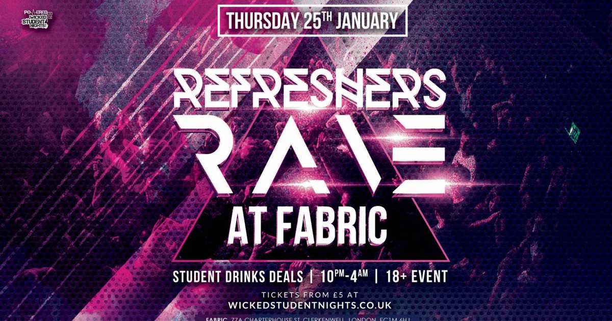 Refreshers Rave 2018 / 18 Plus em fabric, London