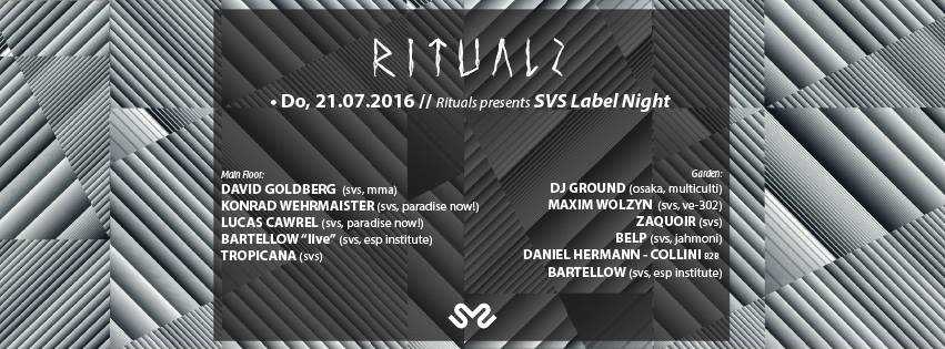 Rituals present SVS Records Label Night en Lokschuppen Berlin, Berlín