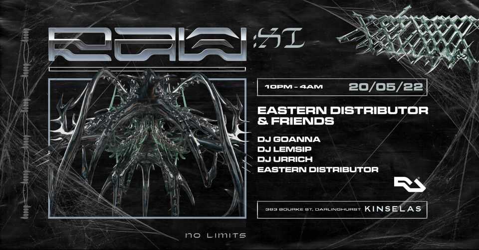 RAW XI EASTERN DISTRIBUTOR & FRIENDS at Kinselas Basement, Sydney