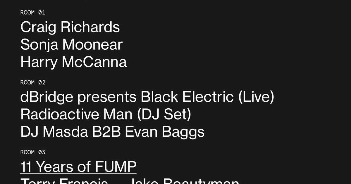 fabric Collisions Craig Richards B2B Sonja Moonear (Extended