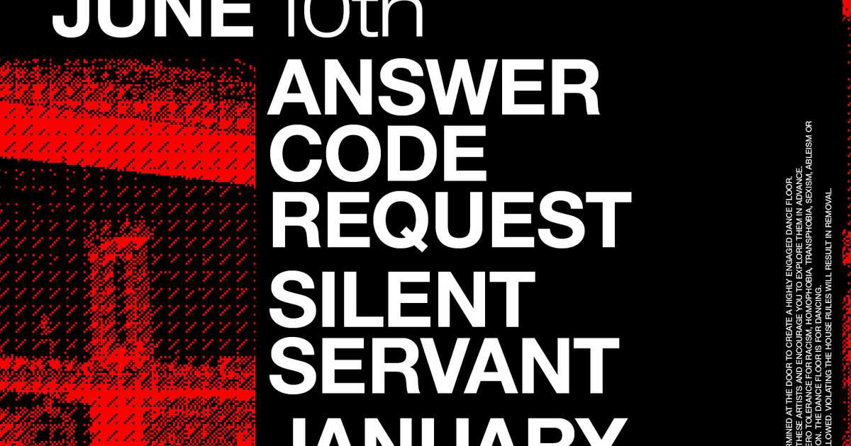 Answer Code Request / Silent Servant / January Hunt at BASEMENT, New ...