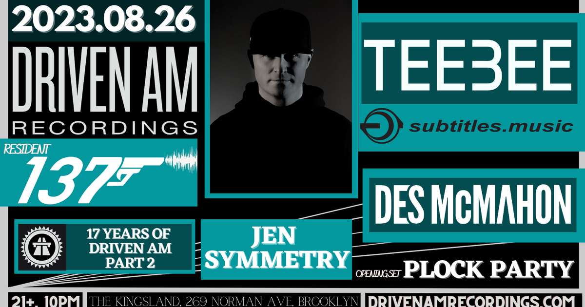 Teebee at 17 Years of Driven AM - Part 2 bei 269 Norman Ave, New York City