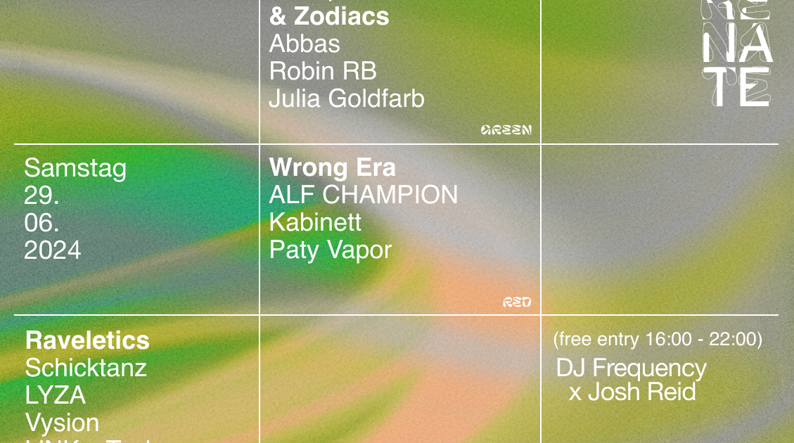 Renate Klubnacht with LYZA, Julia Goldfarb, Paty Vapor, Schicktanz ...