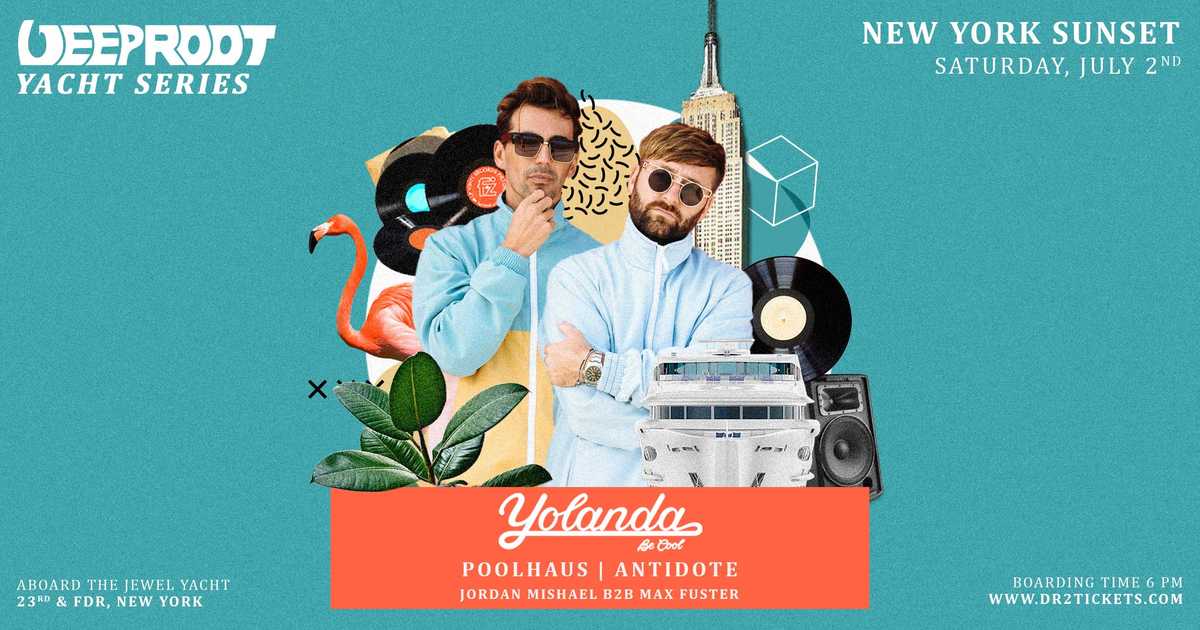 Deep Root Yacht Party feat. Yolanda Be Cool 7/2 bei Skyport Marina, New ...