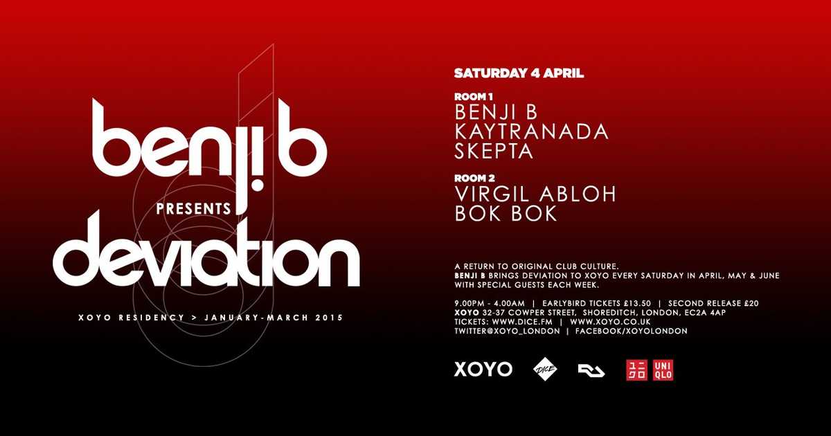 Benji B Kaytranada Skepta Room 2: Bok Bok Virgil Abloh at