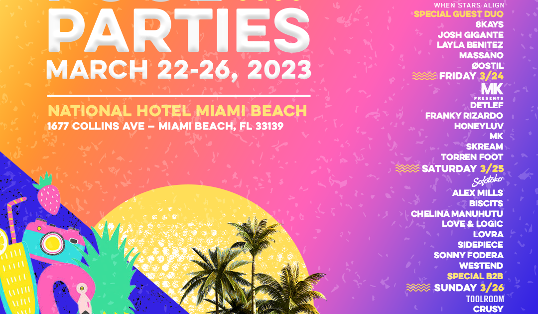 National Hotel Pool Parties All-Week Access Bands - Miami Music Week 2023  at The National Hotel, Miami