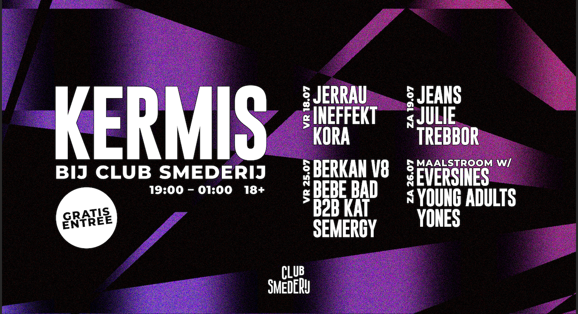 Kermis bij Club Smederij with Jeans + Julie + Trebbor bij Club Smederij ...