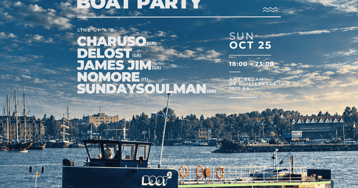 Oasis Boat Events - Amsterdam ADE Boat Party at TBA - De Ruijterkade 14 ...
