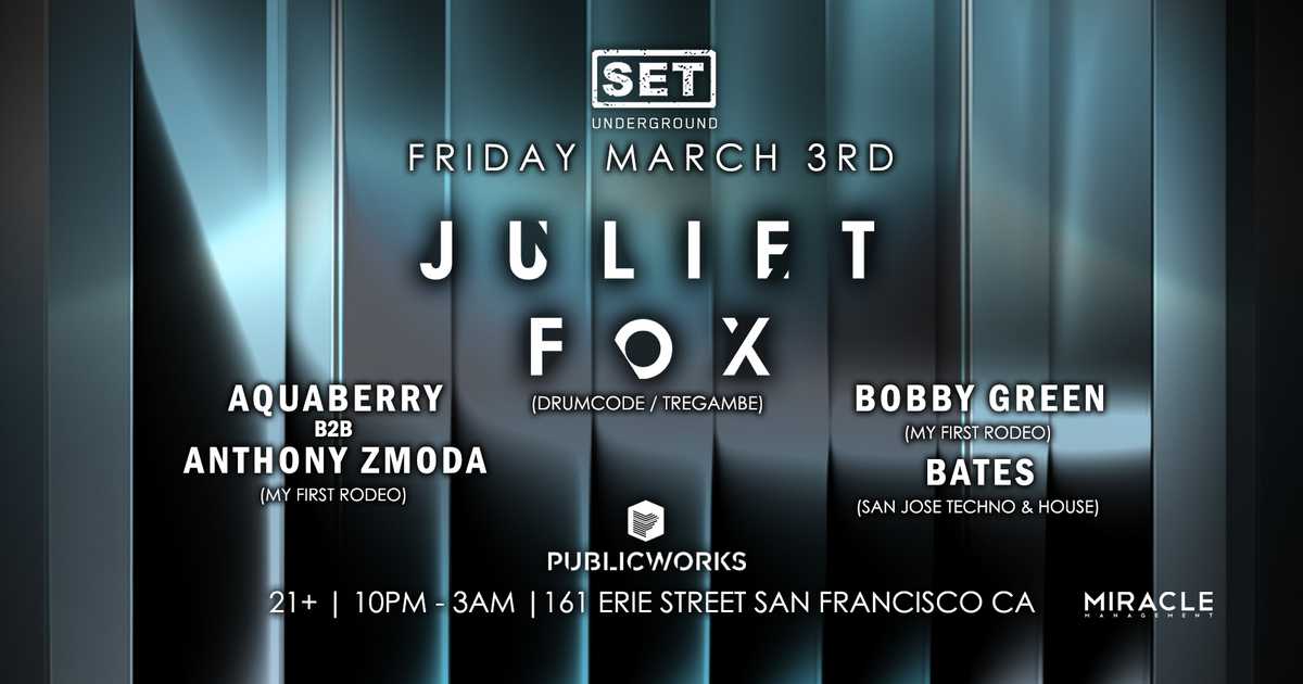  Juliet - Venue To Be Announced, San Francisco, CA - Tickets, information,  reviews