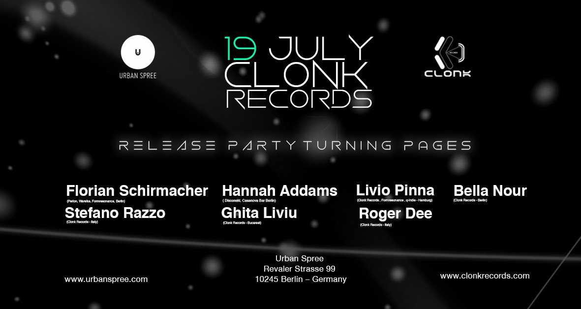 Clonk Records presents Turning Pages EP Release Party at Urban Spree